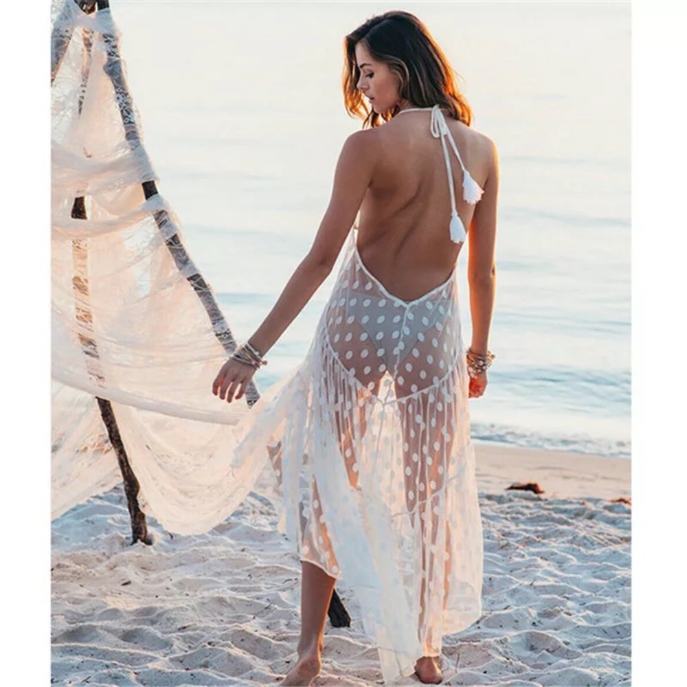 Restocking! Boho Baby Doll Cover Up Hi Lo Midi - Picture 2 of 4